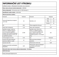 Myčka Gorenje GV671C60 informační list new